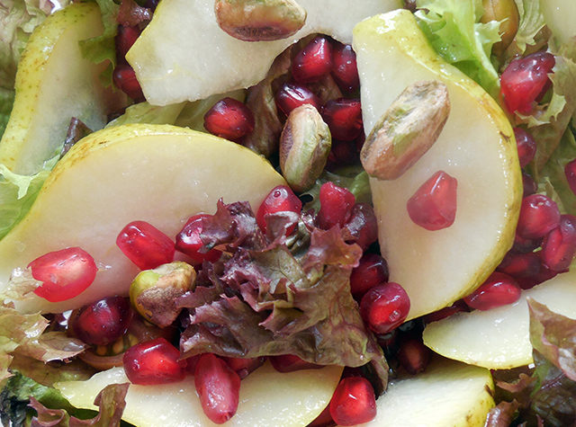 Pomegranate, Pista & Pear Salad