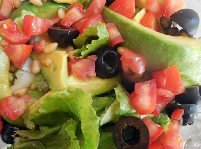 Avocado, Olive, Caper Salad