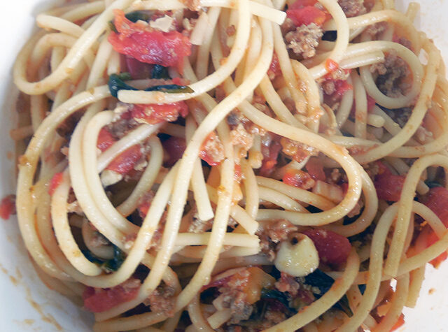 Pasta with meat sauce