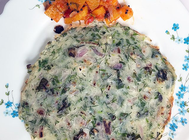 Akki Roti With Pumpkin Palya